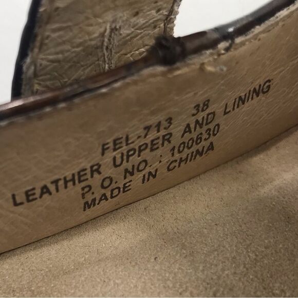 Alegria FELIZ 713 Brown Patent Leather Snakeskin Print Mary Jane Support Shoes - Picture 16 of 16